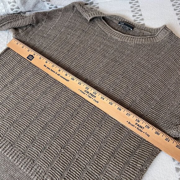 Vince. 100% Linen Sweater Loose Knit Long Sleeve Brown Medium Women's - Picture 6 of 8